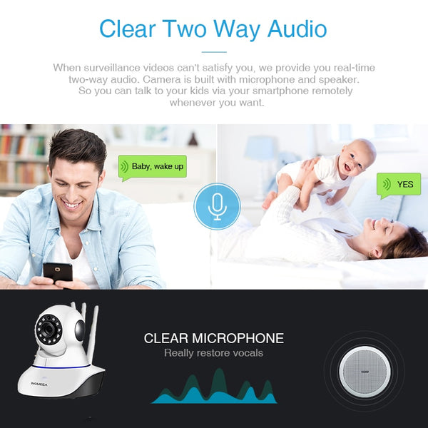HD 1080P Wireless WIFI IP Camera Home Indoor Security Monitor / Night Vision