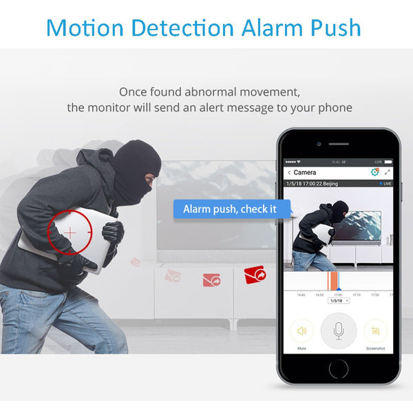 HD 1080P Wireless WIFI IP Camera Home Indoor Security Monitor / Night Vision