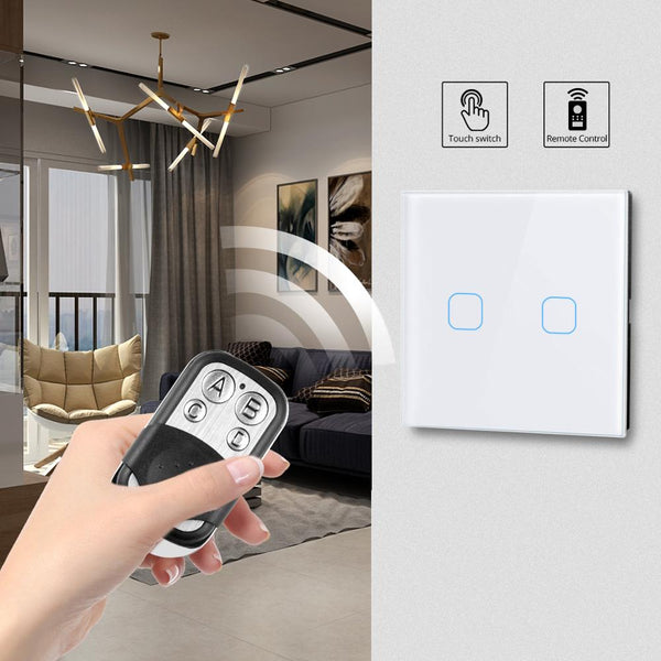 1/23/ Gang 1 Way Recessed  Wall Touch Sensor Switch with Crystal Glass Panel