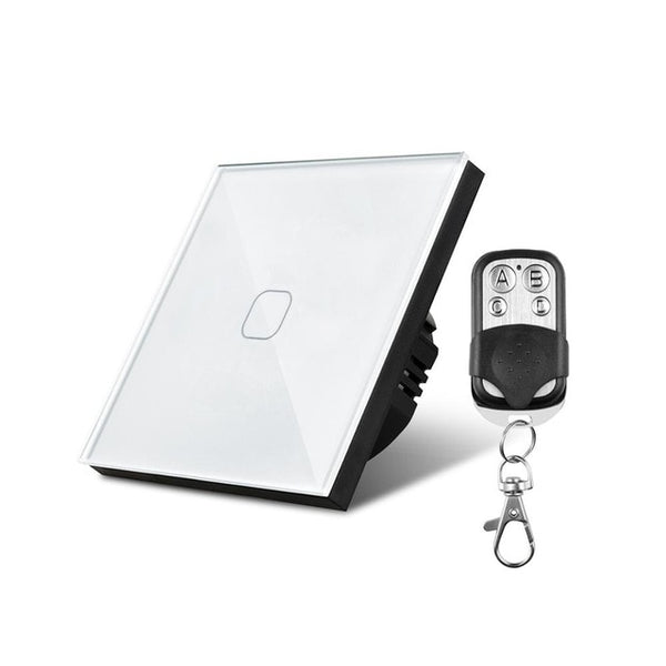 1/23/ Gang 1 Way Recessed  Wall Touch Sensor Switch with Crystal Glass Panel