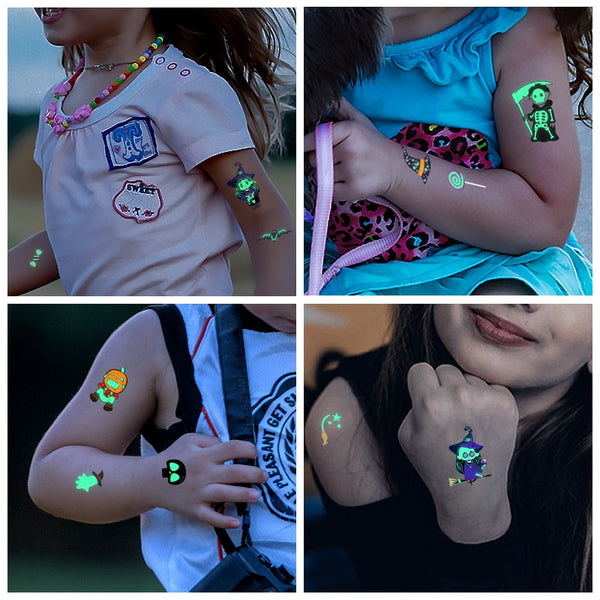 Fluorescence Temporary Halloween Tattoo Sticker For Kids