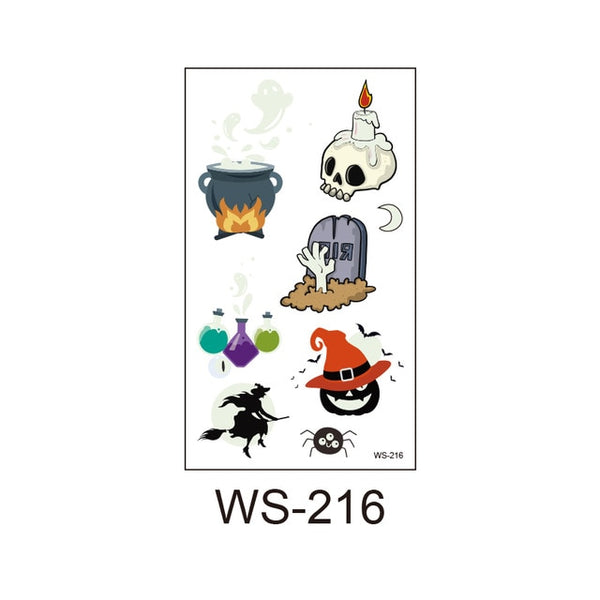 Fluorescence Temporary Halloween Tattoo Sticker For Kids