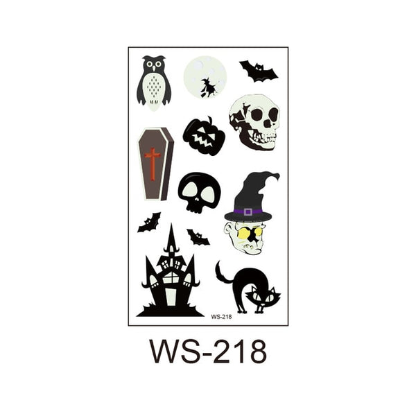 Fluorescence Temporary Halloween Tattoo Sticker For Kids