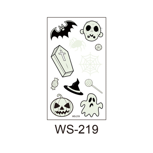 Fluorescence Temporary Halloween Tattoo Sticker For Kids
