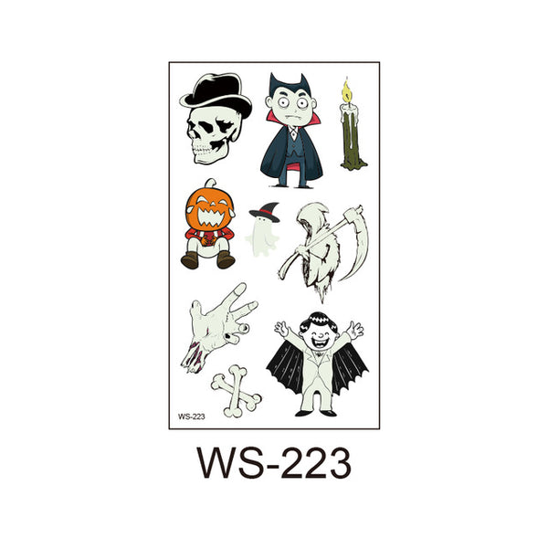 Fluorescence Temporary Halloween Tattoo Sticker For Kids