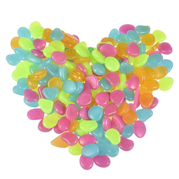 50Pcs Glow in the Dark Garden Pebbles
