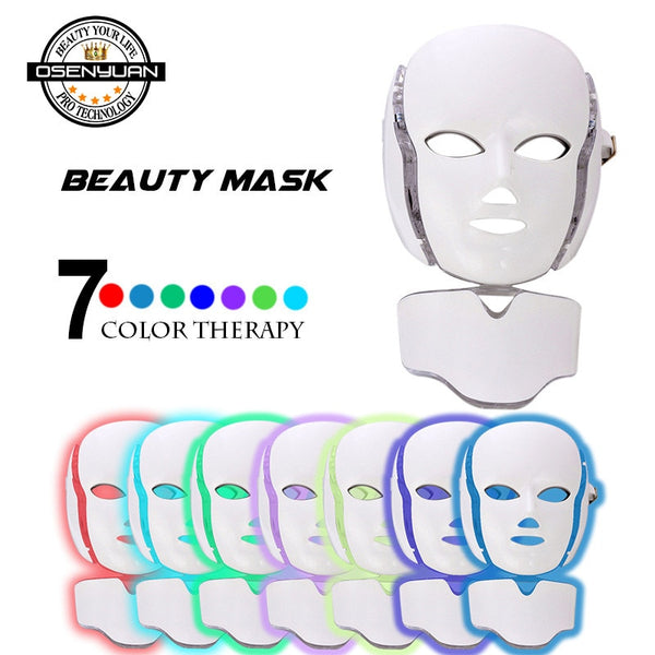 2019 newest rejuvenation led facial mask 7 colors led light therapy